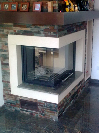 Semineu de colt rustic Arges
